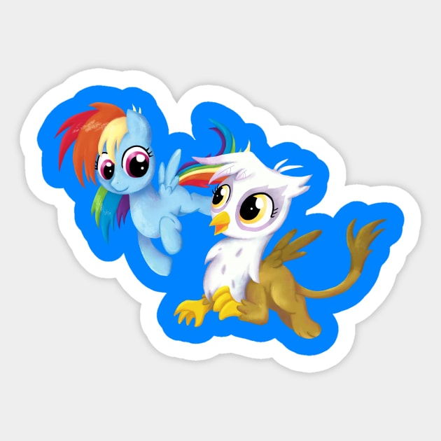 My Little Pony - Filly Rainbow Dash and Gilda Sticker by Kaiserin